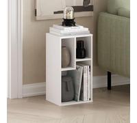 Furinno Daly Bibliothèque Blanche à 3 Cubes avec Compartiments irréguliers, 9,4 x 11,7 x 21,3 cm, pour Salon, Chambre à Coucher, Bureau à Domicile, Blanc uni