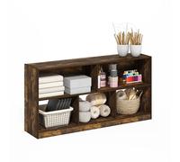 Furinno Daly Bibliothèque Horizontale 5 Cases, 2 Niveaux, Étagère, Organiseur De Rangement, Largeur 47, Amber Pine