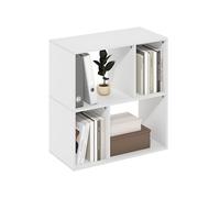 Furinno Daly Bibliothèque à 4 Cubes irréguliers, étagère à Livres, Organisateur de Rangement, Blanc
