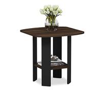Furinno Design Simple Table d'Appoint de Chevet, Noyer Columbia/Noir