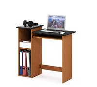 Furinno Econ Bureaux d'Ordinateur, Cerisier, Taille Unique, Cerise Clair/Noir, One Size