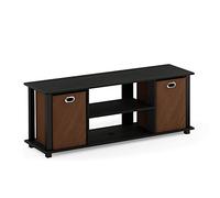 Furinno Econ entertainment Center Bacs de Rangement, Americano/Noir/Brun Moyen, One Size