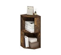 Furinno Econ 2 Niveaux Bibliothèque d'angle autoportante, étagère à Livres, Pin Ambré