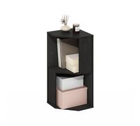 Furinno Econ 2 Niveaux Bibliothèque d'angle autoportante, étagère à Livres, Espresso