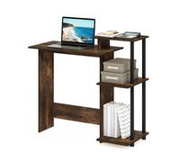 Furinno Efficient Home Bureau pour D'ordinateur Portable, Pin Ambré/Noir