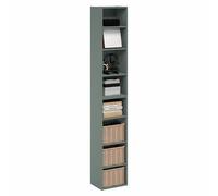 Furinno Étagère à Livres PASIR, bibliothèque Haute séparable à 8 Niveaux, bibliothèque empilable avec étagère Ouverte réglable, 23,6 x 30 x 180 cm, pour Salon, Chambre, Bureau à Domicile, Vert Sauge