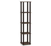 Furinno Étagères sans Outils, Bois, Brun, Taille Unique, Noyer/Marron, One Size, 5 Niveaux