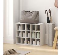 Furinno FANO Range-Chaussures, Organisateur de Chaussures à 15 Cases, Rangement de Chaussures empilable, 29 x 61,5 x 49 cm, pour Placard, entrée, Bureau, Garage, Chêne Noir foncé