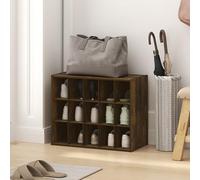 Furinno FANO Range-Chaussures, Organisateur de Chaussures à 15 Cases, Rangement de Chaussures empilable, 29 x 61,5 x 49 cm, pour Placard, entrée, Bureau, Garage, Pin ambré