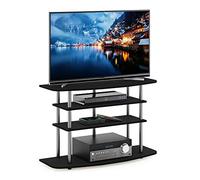 Furinno Frans Meuble TV pour Téléviseur Jusqu'à 46 Pouces, Engineered Wood, Chêne Noir, 4 Niveaux