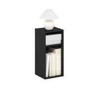 Furinno Fulda Étagère à Livres, bibliothèque étroite à 2 Niveaux, bibliothèque avec étagère de Rangement de 10-in de Largeur, pour Salon, Chambre, Bureau à Domicile, Bois Noir