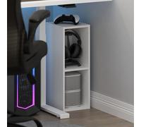 Furinno Fulda - Étagère à Livres étroite à 2 Niveaux, bibliothèque avec étagère de Rangement de 20,3 cm de Large, 24,3 x 20,9 x 53,2 cm, pour Salon, Chambre à Coucher, Bureau à Domicile, Blanc