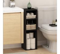 Furinno Fulda - Étagère à Livres étroite à 3 Niveaux, bibliothèque avec étagère de Rangement de 25,4 cm de Large, 9,3 x 9,8 x 31,5 cm, pour Salon, Chambre à Coucher, Bureau à Domicile, Bois Noir