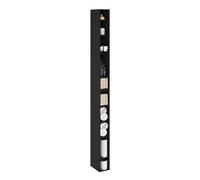 Furinno Fulda Étagère de Rangement Économisante d'Espace 10 Niveaux, Largeur 6 Pouces, Bois Noir