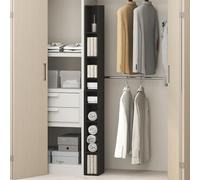 Furinno Fulda Organiseur de Placard à 8 Niveaux, étagère Ouverte réglable, Rangement empilable, Largeur 15 cm, pour Placard ou Chambre, Bois Noir