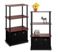 Furinno Go Green Étagère de Rangement Polyvalente à 4 Niveaux, avec Bacs, Lot de 2