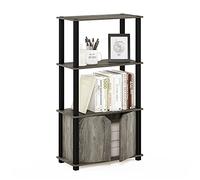 Furinno GO Green Étagères de Rangement, 4 Niveaux étagère à Livres avec étagère Ouverte, pour Organisation et Rangement, Salon, Garage, Bureau à Domicile, Chêne français