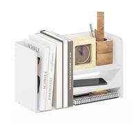 Furinno Hermite Organisateur de Rangement pour Bibliothèque de Bureau pour Dournitures de Maison et de Bureau, Blanc
