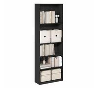 Furinno Jaya Étagère à Livres, 5 Niveaux, bibliothèque, 9,5 x 24,6 x 71,1 cm, pour Bureau à Domicile, Salon, Couleur Expresso