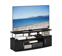 Furinno Jaya Grand Centre de Divertissement, Bois d'ingénierie, Americano/Acier Inoxydable, 119,9 (L) x 49,8 (H) x 40,1 (P) CM