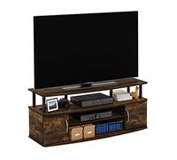 Furinno Jaya Grand Centre de Divertissement, Bois d'ingénierie, Pin Ambré/Noir, 119,9 (L) x 49,8 (H) x 40,1 (P) CM