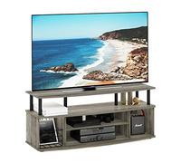 Furinno Jaya Grand Centre de Divertissement, Engineered Wood, Chêne Français/Noir, 40,1 (P) x 119,9 (L) x 49,8 (H) CM