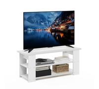 Furinno JAYA Meuble TV pour Centre de Divertissement Jusqu'à 55 pouces, Blanc