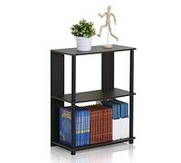 Furinno Jaya Simple design Bibliothèque, Bois dense, Noyer/Noir, One Size, Gryffondor