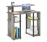 Furinno Jaya Simple design Bureau d'Écriture, Chêne Français Gris/Noir, Bois, One Size