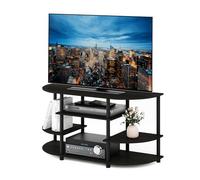 Furinno Jaya Simple design Meuble pour Téléviseur d'Angle, Bois, Espresso/Noir, One Size