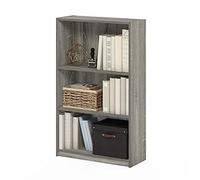 Furinno Jaya Simple Home Étagère Réglable à 3 Niveaux, Chêne Français Gris, One Size