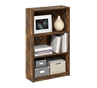 Furinno Jaya Simply Home Bibliothèque réglable à 3 Niveaux, pin ambré