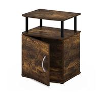 Furinno Jaya Table d'appoint Design Utilitaire, Engineered Wood, Pin Ambré/Noir, Paquet de 1