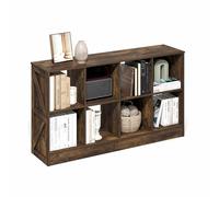 Furinno Jensen Bibliothèque, Bibliothèque De Style Ferme À 8 Cubes, Vitrine, 30 X 121 X 68 Cm, pour Salon, Chambre, Bureau, Pin Ambré.