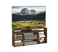 Furinno Jensen Meuble TV d'angle, Console TV pour Téléviseurs Jusqu'À 55 Pouces, pour Salon Ou Chambre, Pin Ambré