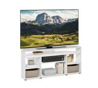 Furinno Jensen Meuble TV d'angle TV jusqu'à 55 Pouces, Blanc
