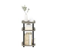 Furinno Just Table D'Appoint, Table De Chevet À 3 Niveaux avec Étagère Ouverte, Style Turn-N-Tube, Coin Arrondi, Montage Facile, pour Salon Ou Chambre, Chêne Français