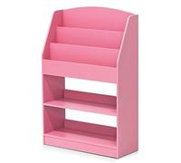 Furinno Lova Magazine/Bibliothèque avec Rangement, Rose