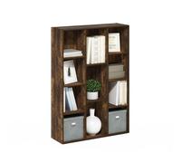 Furinno Luder Bibliothèque Etagère de Rangement Ouverte à 11 Cubes, Pin Ambré