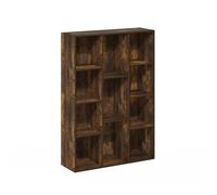 Furinno Luder Bibliothèque, 11 Cubes, Réversible, 24 X 74 X 106 Cm, pour Salon, Chambre, Bureau, Couleur Pin Ambré