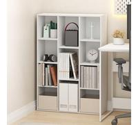 Furinno Luder Bibliothèque à 11 Cubes, étagère de Rangement réversible, étagère de Rangement Ouverte, Dos fermé, pour Salon, Chambre à Coucher, Bureau à Domicile, Blanc (9,4 x 29,1 x 41,7 cm)