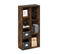 Furinno Luder Bibliothèque À 7 Cubes, 24 X 50 X 106 Cm, pour Salon, Chambre, Bureau, Couleur Pin Ambré
