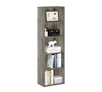 Furinno Luder Bibliothèque Étagère de rangement 5 niveaux, Chêne français, 5-Tier