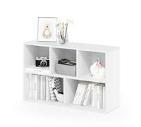 Furinno Luder Bibliothèque Etagère de Rangement Ouverte à 5 Cubes, Blanc