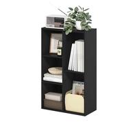 Furinno Luder Bibliothèque Etagère de Rangement Ouverte à 5 Cubes, Bois Noir