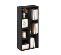 Furinno Luder Bibliothèque Etagère de Rangement Ouverte à 7 Cubes, Bois Noir