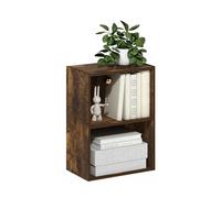 Furinno Luder Bibliothèque, Étagère Moderne À 2 Niveaux, Étagères Ouvertes, 9 X 16 X 21 cm, pour Salon, Chambre, Bureau, Pin Ambré