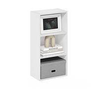 Furinno Luder Bibliothèque ouverte à 3 niveaux, Blanc, 3-Tier