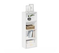Furinno Luder Bibliothèque ouverte à 4 étages, Blanc, 4-Tier