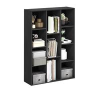 Furinno Luder Bibliothèque Ouverte réversible 11 Cubes Bois Noir
